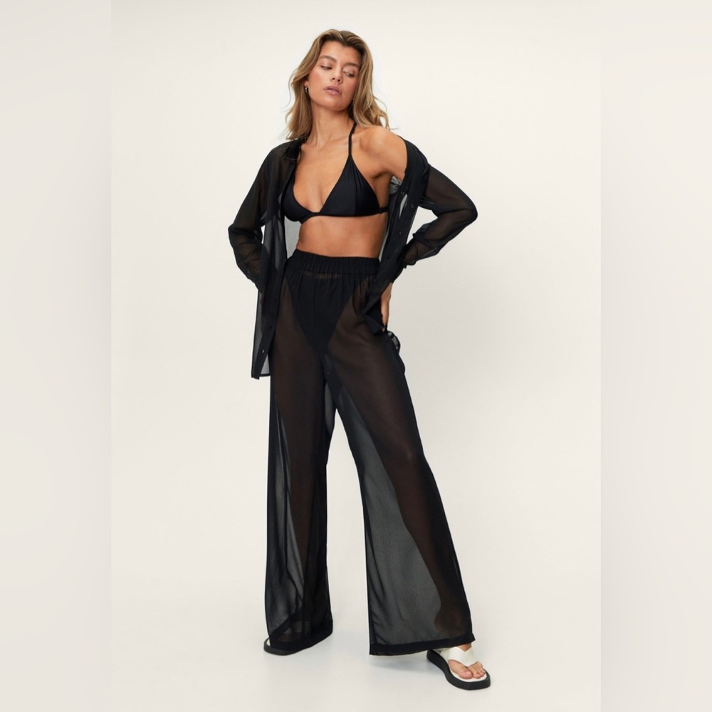 NEW Nasty Gal Wide Leg Cover Up Pants